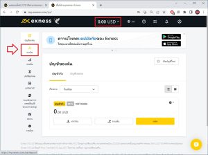 ฝากเงิน exness
